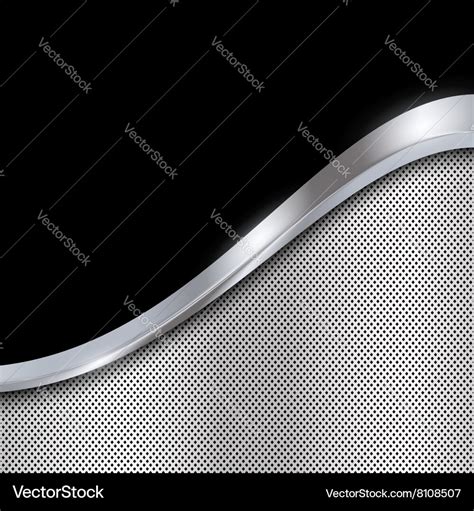 Silver and black metallic background Royalty Free Vector