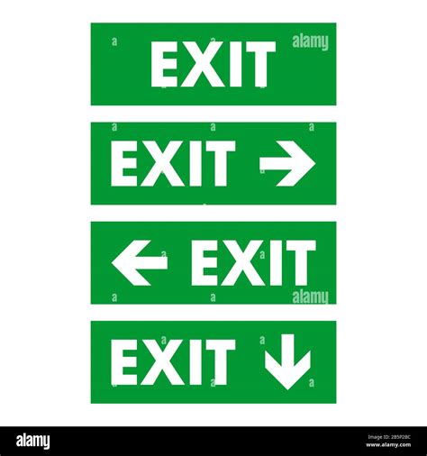 Exit Sign Vector Logo Template Illustration Design. Vector EPS 10 Stock ...