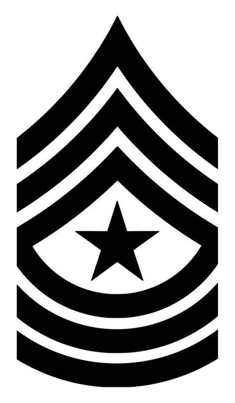 US Army E9 Sergeant Major Insignia 5 x 2.75 Vinyl