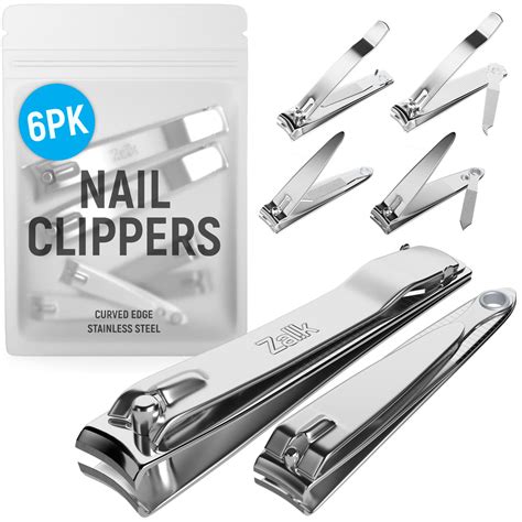 (6 Pack) Nail Clippers Set Stainless Steel Fingernail and Toenail ...