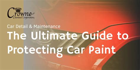 The Ultimate Guide to Protecting Car Paint