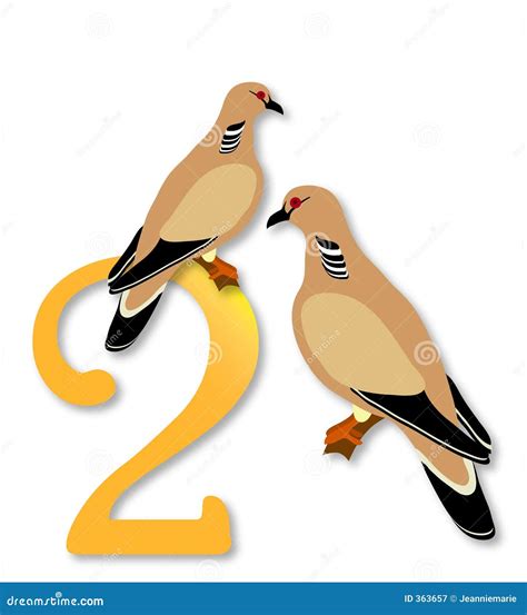 12 Days Of Christmas: 2 Turtle Doves Royalty Free Stock Photography ...