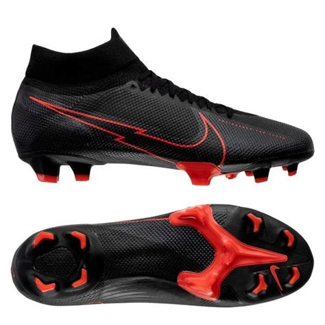 Nike Mercurial Superfly 7 Pro FG Black X Chile Red - Sort/Rød/Grå | www ...