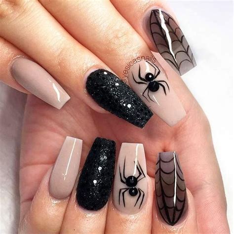 56 Inspired Spooky Halloween Nail Art Designs | Halloween nail designs ...