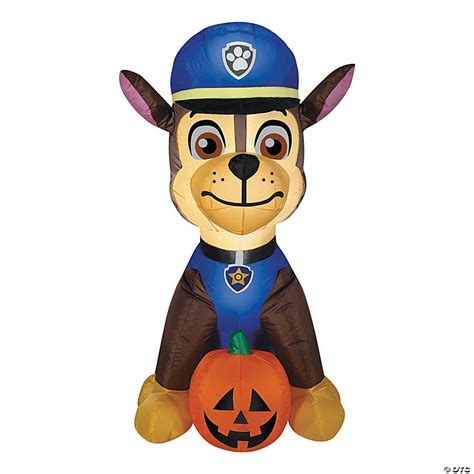 50" Blow Up Inflatable PAW Patrol Chase with Pumpkin Outdoor Halloween ...