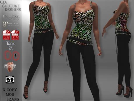 Second Life Marketplace - "GCD" Magda Belted Outfits GreenNNude