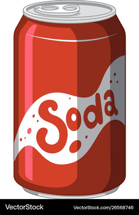 Soda can in aluminium on white Royalty Free Vector Image