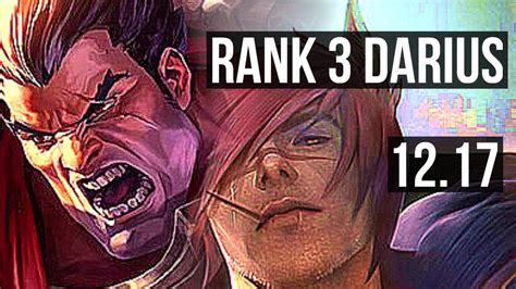 DARIUS vs SETT (TOP) | Rank 3 Darius, 17/2/2, Legendary, 400+ games ...