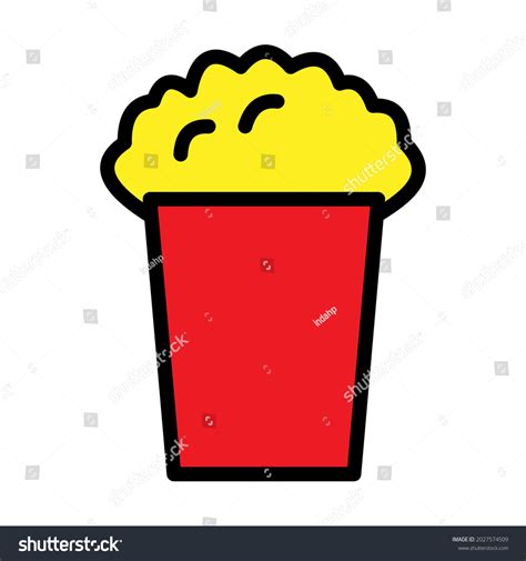 Popcorn Icon Emoji Isolated Vector Illustration Stock Vector (Royalty ...