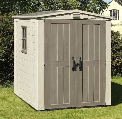 Keter Factor Resin Outdoor Garden Storage Shed 6 x 6 Feet - Beige ...