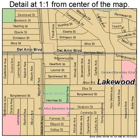 Lakewood California Street Map 0639892