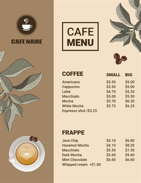 Cafe Menu Design Ideas & Examples - PhotoADKing