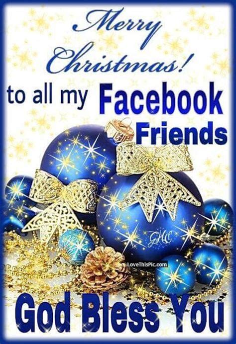 Merry Christmas To All My Facebook Friends God Bless You Pictures ...