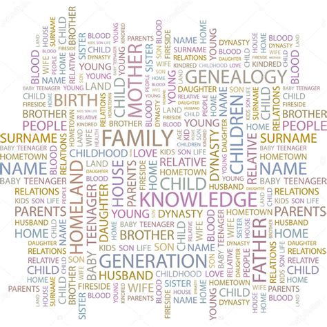 FAMILY. Word collage on white background. Vector illustration. — Stock ...