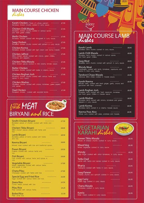 Menu at Taste of Lahore restaurant, Watford, 170 High St