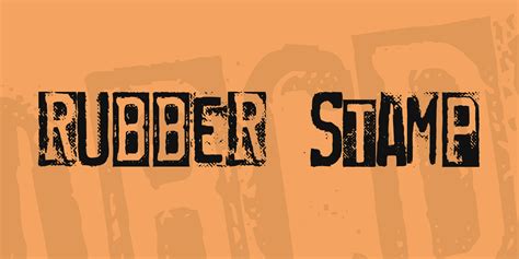 RUBBER STAMP Font · 1001 Fonts