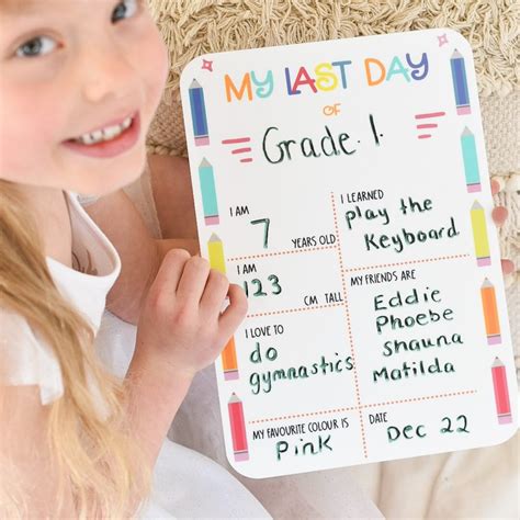 First Day Of School Board - Pencils - Chain Valley Gifts Australia