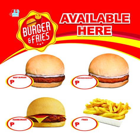 OPC Burger and Fries Menu Tarp 17x17 in | NegosyoNow