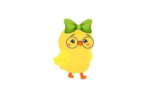 Little Chicken with Glasses Graphic by immut07 · Creative Fabrica