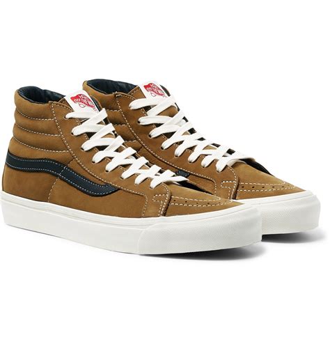 Vans - OG SK8-Hi LX Leather-Trimmed Nubuck High-Top Sneakers - Men ...