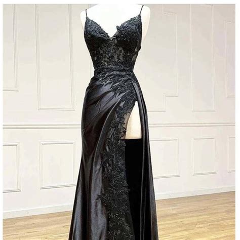 Selling my size 6-8 black formal dress. Never worn,... - Depop