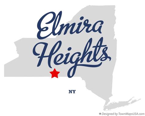 Map of Elmira Heights, NY, New York