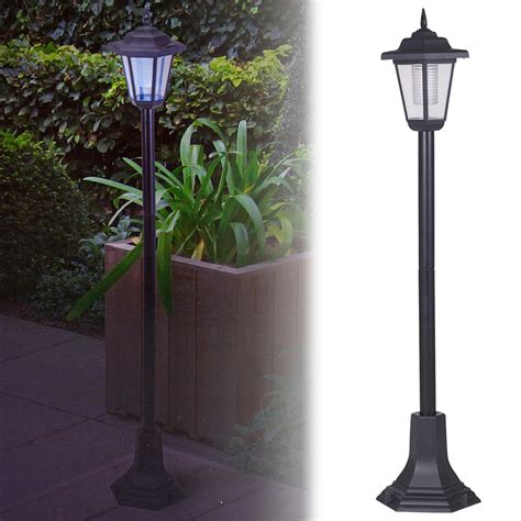 Solar Powered Garden Lights Lantern Lamp Black LED Pathway Driveway ...