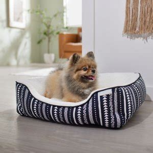 FRISCO Rectangular Bolster Cat & Dog Bed, Brown, Medium - Chewy.com