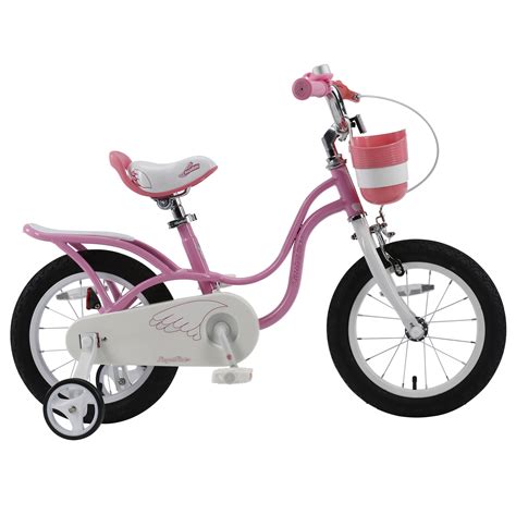 RoyalBaby Little Swan Girl's Bike with basket, 14 inch with training ...