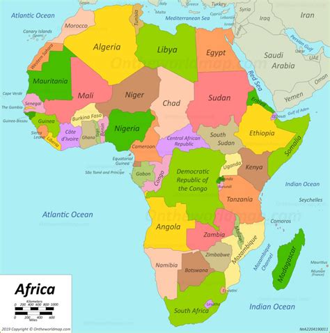 Map Of Africa Oceans - My Maps