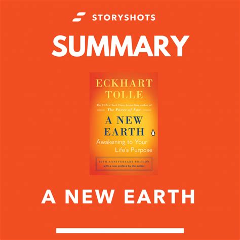 A New Earth by Eckhart Tolle - StoryShots – Free Book Summaries