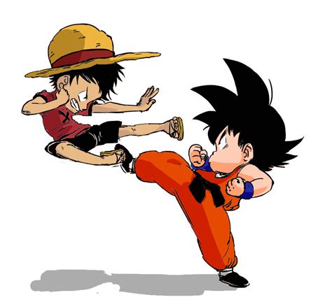 Goku and Luffy - Dragon Ball Z Fan Art (35961810) - Fanpop