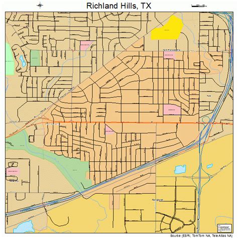 Richland Hills Texas Street Map 4861844