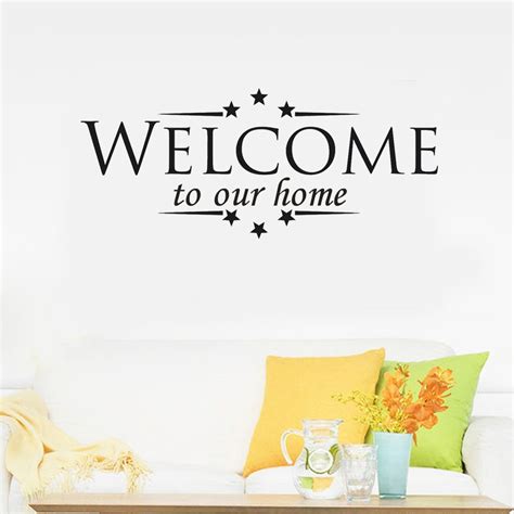 Welcome To Our Home Removable Mural Wall Stickers Wall Decal Room Home ...