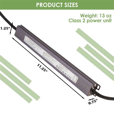 UL Listed 24V 2.5A 60w Class 2 waterproof linear Power Supply LED driv ...