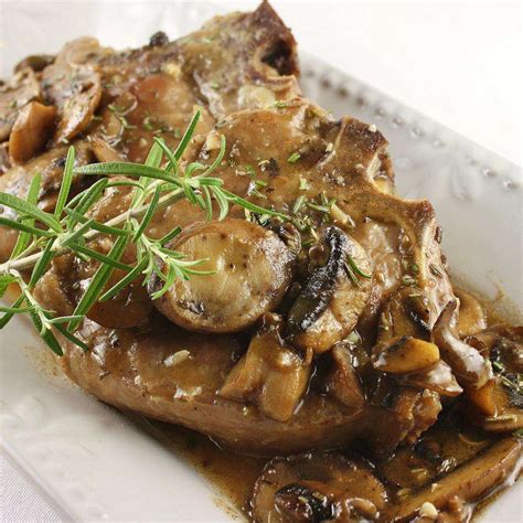 Veal Chop with Portabello Mushrooms Recipe