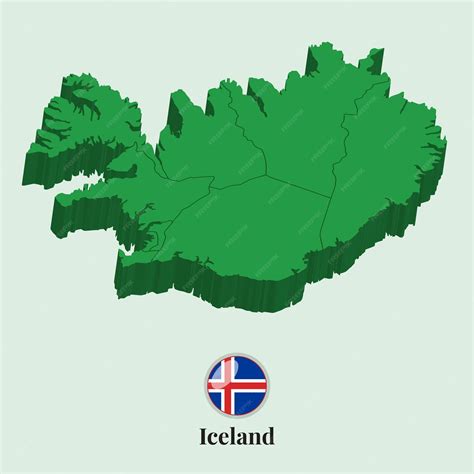 Premium Vector | 3d map of iceland vector illustration stock photos designs