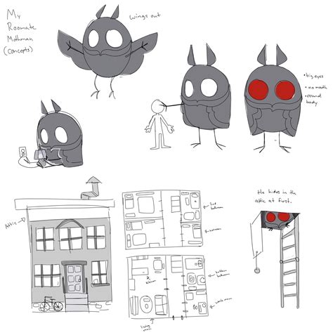 ArtStation - Mothman character concept