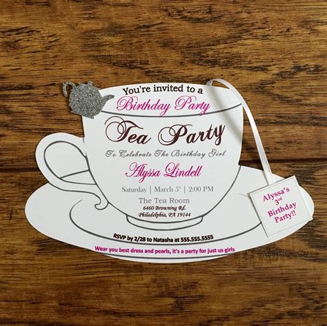 Tea Party Invitation | Etsy