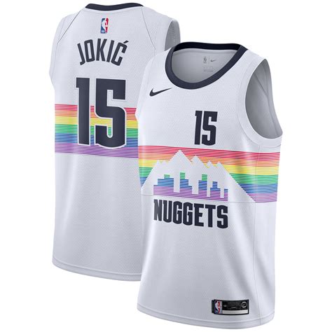 Nike Nikola Jokic Denver Nuggets White City Edition Swingman Jersey