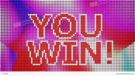 You Win Led Screen Loop Stock Animation | 117720