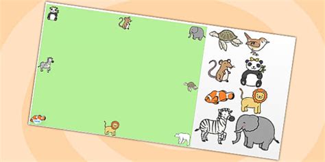 Animals Editable PowerPoint Background Template - Twinkl