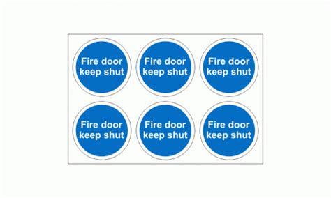 Fire Door Keep Shut Stickers | Fire Door Signs | Safety Signs and Notices