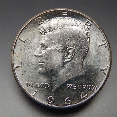 1964 Us Mint Collectible Kennedy Half Dollar Silver Coin | Silver coins ...