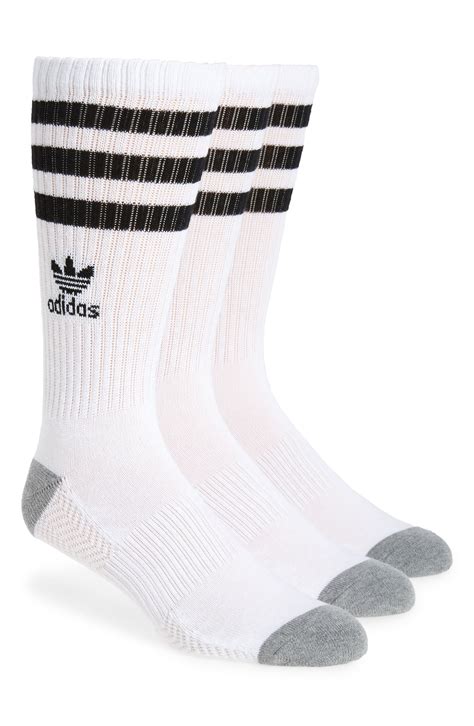 Men's Adidas Originals 3-Pack Original Roller Crew Socks, Size One Size ...