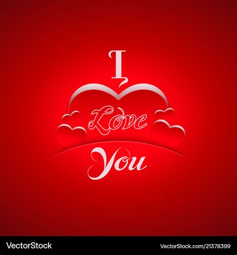 I love you background with hearts Royalty Free Vector Image