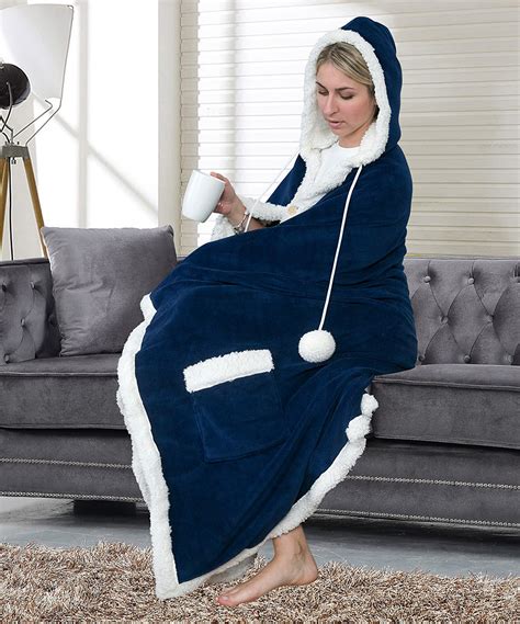 Navy Hooded Snuggle Blanket | Zulily