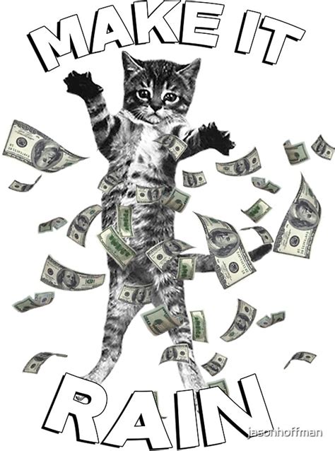 "Kitten make it rain money (dollar bills)" Stickers by jasonhoffman ...