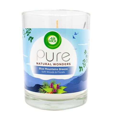 Air Wick Pure Natural Wonders Scented Candle Blue Mountains Breeze Decor