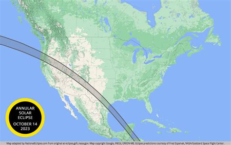 2023 Annular Solar Eclipse Map | Images and Photos finder